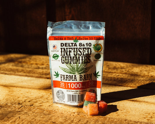 ∆8 / ∆10 Gummies (1,000mg total) 50mg each