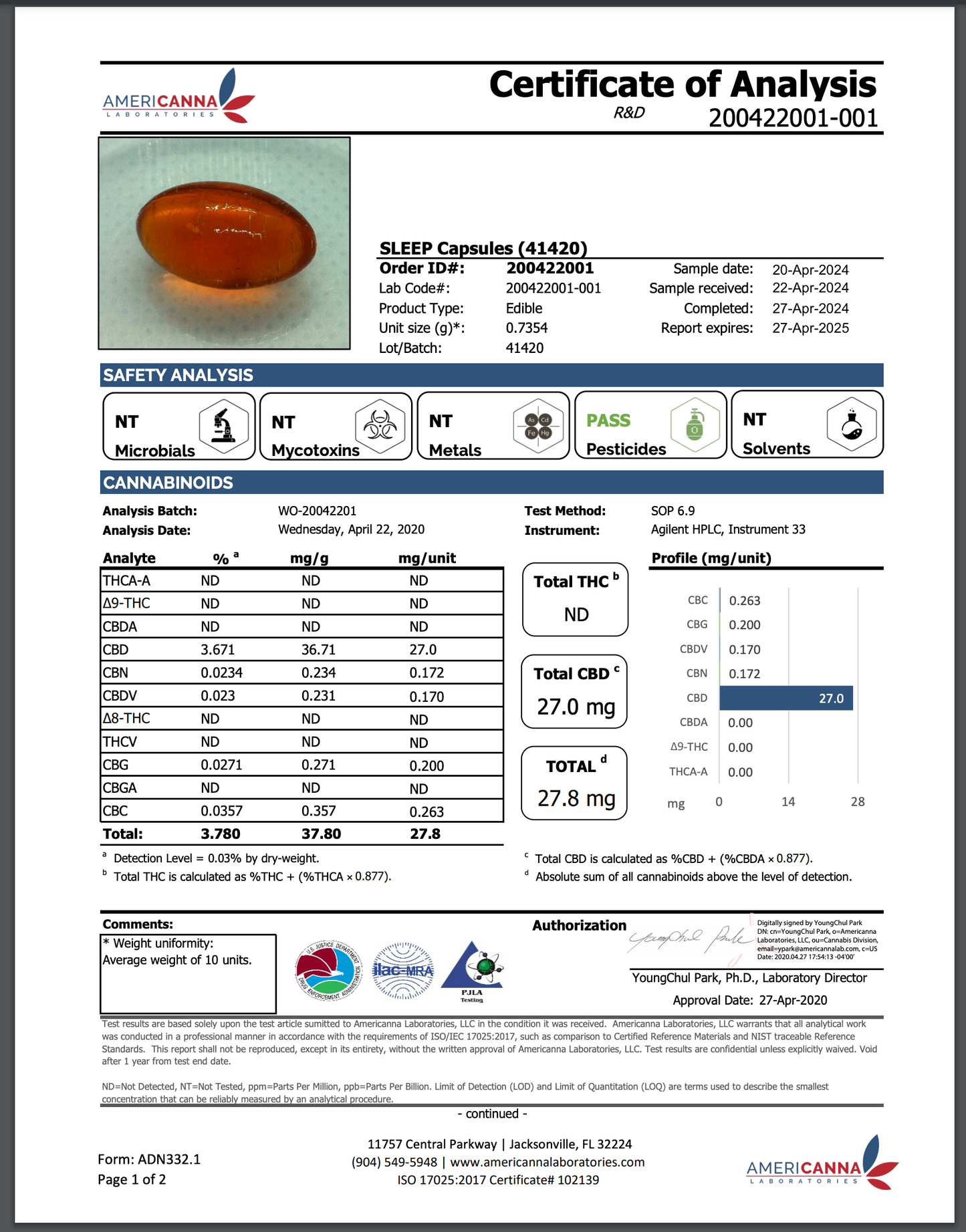 SleepyRX CBD + Melatonin Sleep Aid